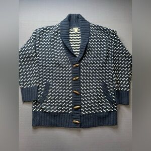 LL BEAN cardigan 100% lambs wool Large